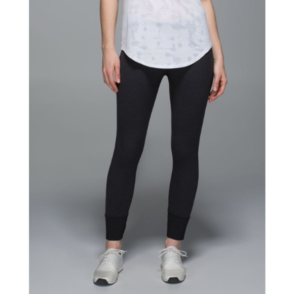 Lululemon Ebb To Street Pants High Rise Yoga Seamless Leggings Heathered Black - Picture 14 of 14